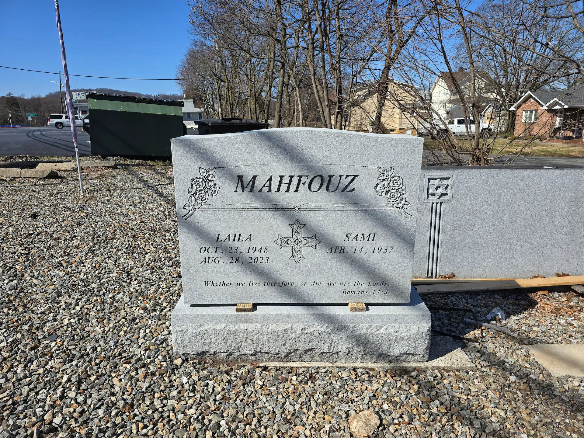 granite Headstone Engraving / Etching hand-carved by Gravestone Engraving in NJ — image 2