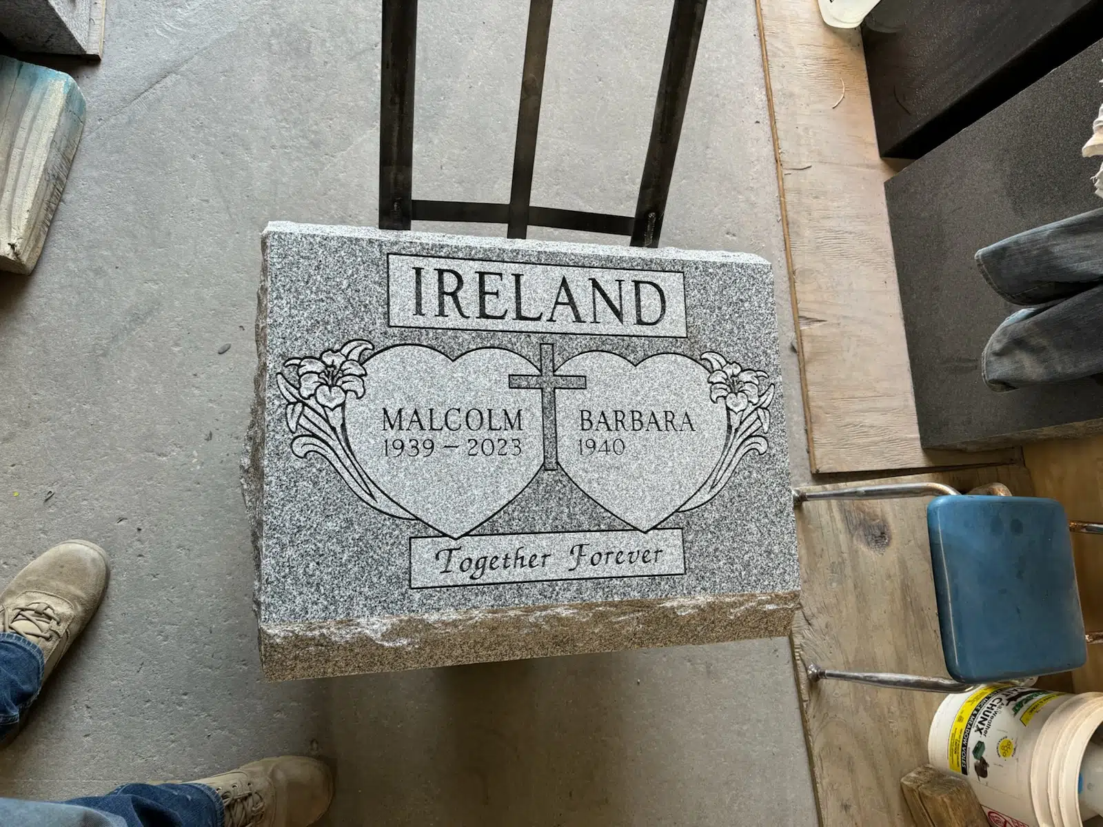 granite Headstone Engraving / Etching hand-carved by Gravestone Engraving in NJ — image 3